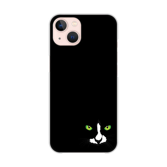 iPhone 13 398 黒ネコ ハードケース 背面印刷