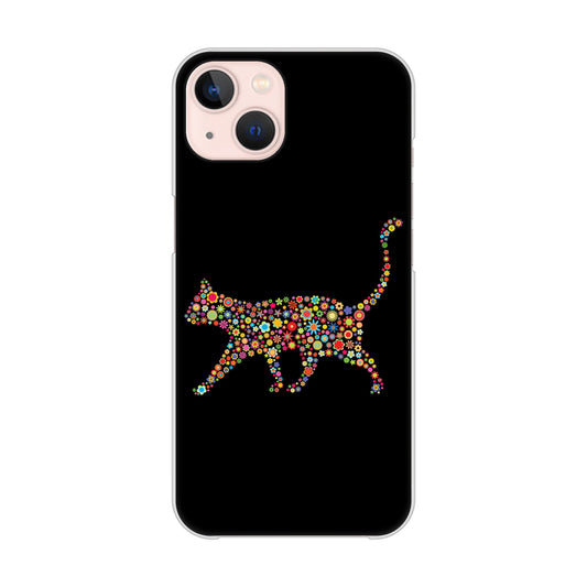 iPhone 13 406 カラフルキャット ハードケース 背面印刷