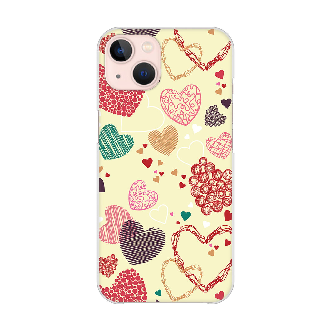 iPhone13 高画質仕上げ 背面印刷 ハードケース 【480 素朴なハート】