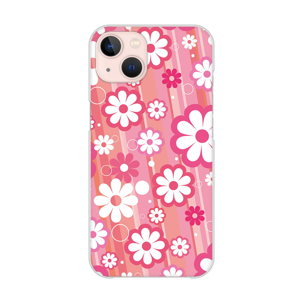 iPhone13 高画質仕上げ 背面印刷 ハードケース 【751 マーガレット(ピンク系)】