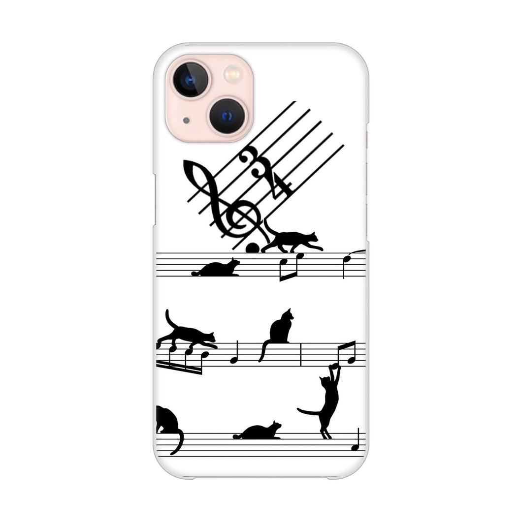 iPhone13 高画質仕上げ 背面印刷 ハードケース 音符