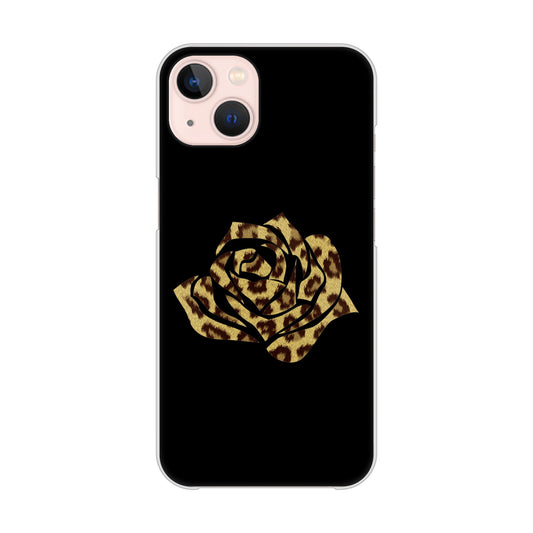iPhone 13 1184 ヒョウのバラ(茶) ハードケース 背面印刷
