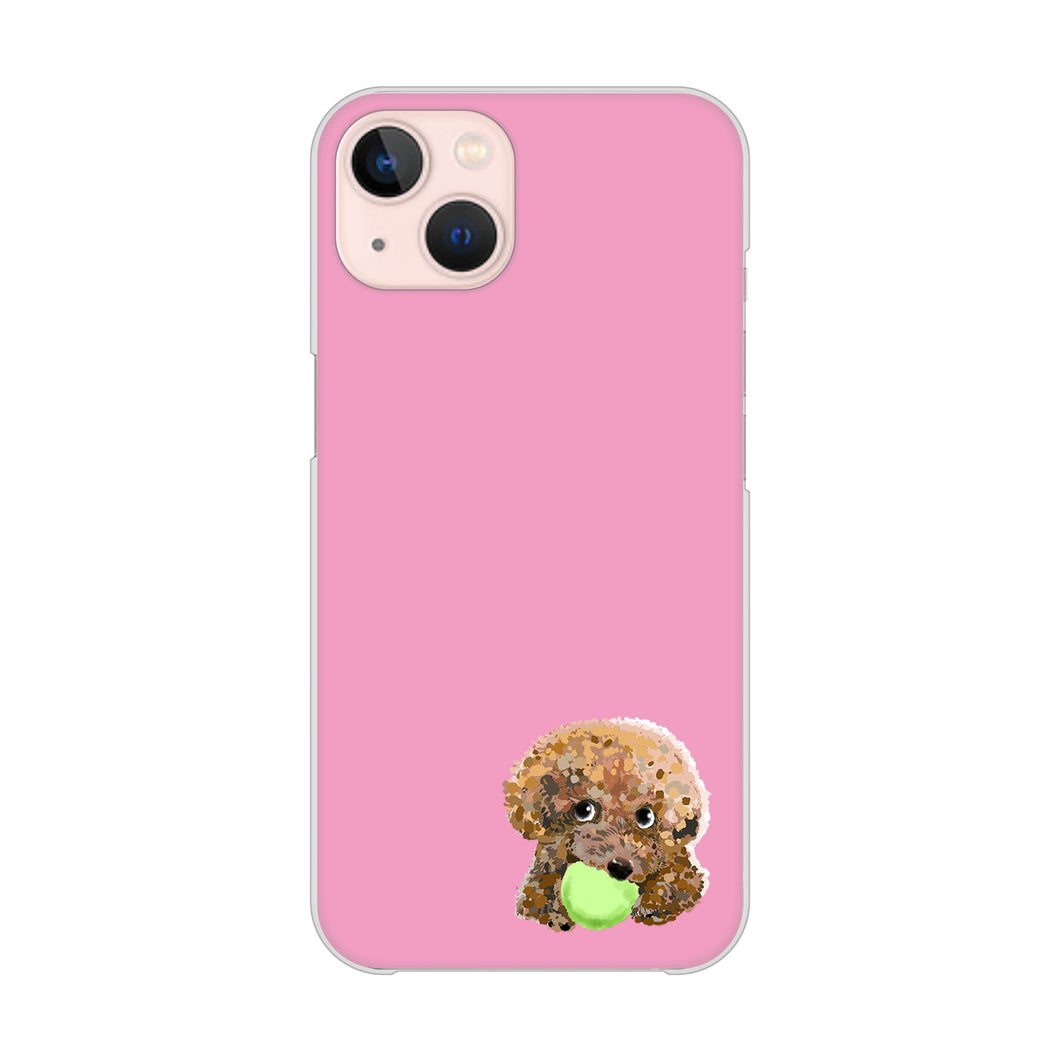 iPhone13 高画質仕上げ 背面印刷 ハードケース トイプードル&ボール