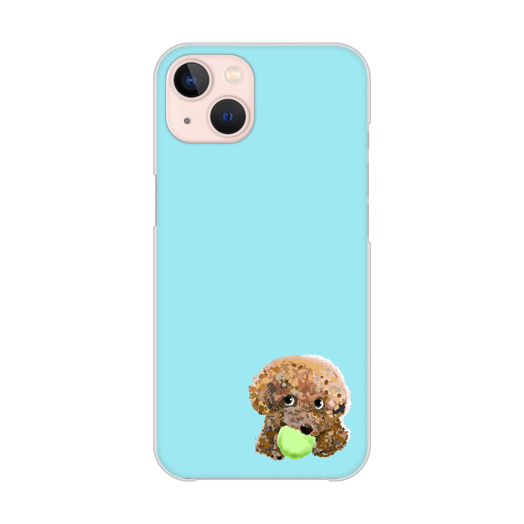 iPhone13 高画質仕上げ 背面印刷 ハードケース トイプードル&ボール