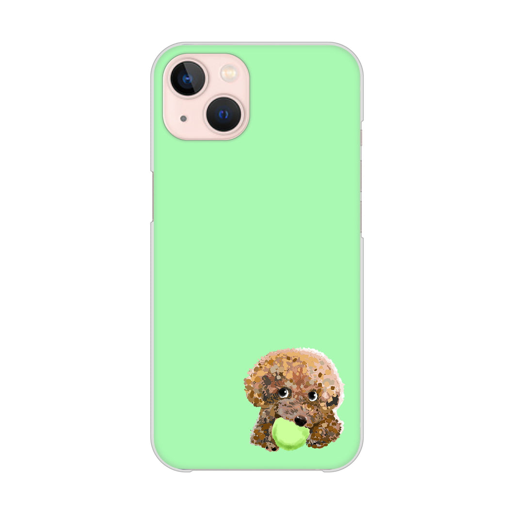 iPhone13 高画質仕上げ 背面印刷 ハードケース トイプードル&ボール