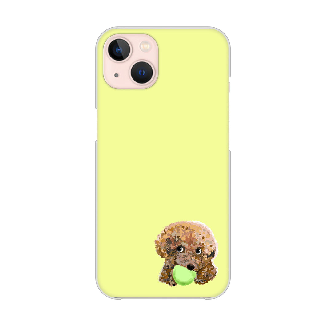 iPhone13 高画質仕上げ 背面印刷 ハードケース トイプードル&ボール