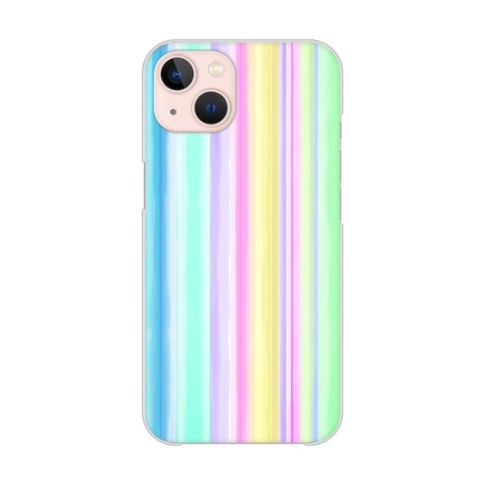 iPhone13 高画質仕上げ 背面印刷 ハードケース レインボー