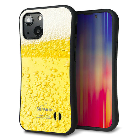 iPhone13 mini スマホケース 「SEA Grip」 グリップケース Sライン 【450 生ビール】 UV印刷