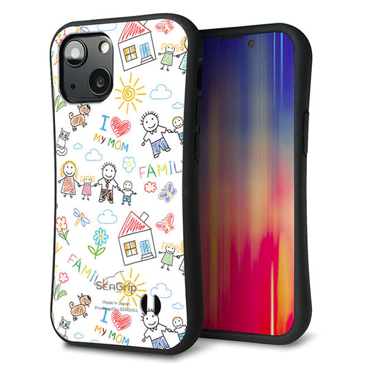 iPhone13 mini スマホケース 「SEA Grip」 グリップケース Sライン 【709 ファミリー】 UV印刷