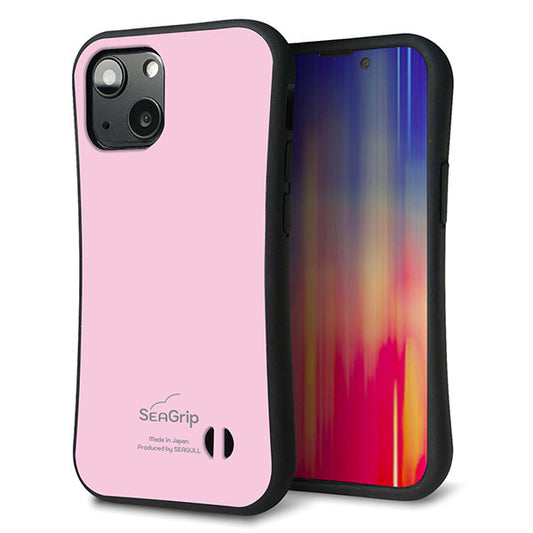 iPhone13 mini スマホケース 「SEA Grip」 グリップケース Sライン 【KM903 パステルカラー(パステルローズピンク)】 UV印刷