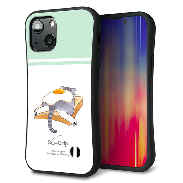 iPhone13 mini スマホケース 「SEA Grip」 グリップケース Sライン 【KM960 目玉焼き】 UV印刷