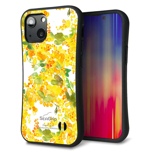 iPhone13 mini スマホケース 「SEA Grip」 グリップケース Sライン 【MA870 ミモザ】 UV印刷