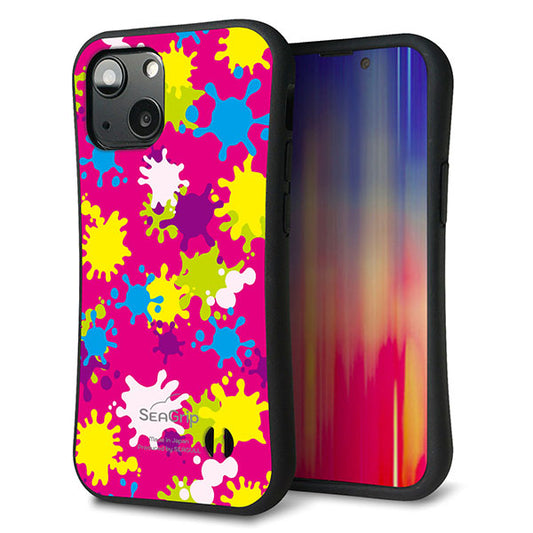 iPhone13 mini スマホケース 「SEA Grip」 グリップケース Sライン 【MA876 ペイントピンク】 UV印刷