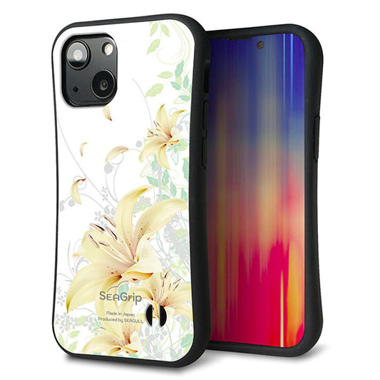 iPhone13 mini スマホケース 「SEA Grip」 グリップケース Sライン 【SC851 ユリ ホワイト】 UV印刷