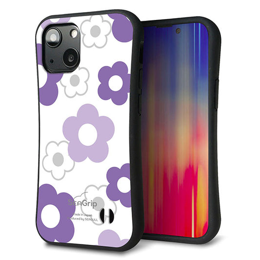 iPhone13 mini スマホケース 「SEA Grip」 グリップケース Sライン 【SC925 デイジー パープル】 UV印刷