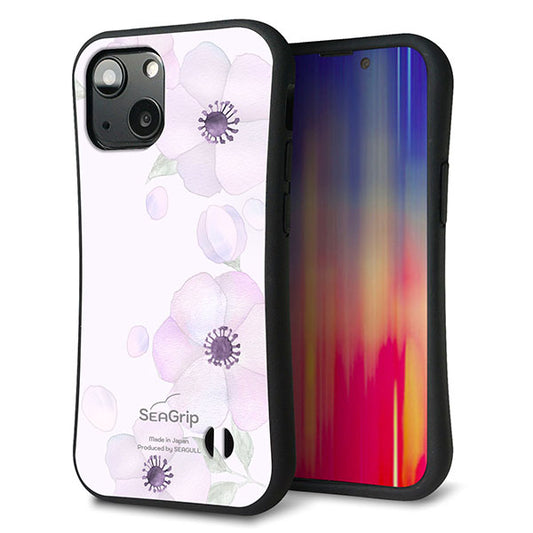 iPhone13 mini スマホケース 「SEA Grip」 グリップケース Sライン 【SC950 ドゥ・フルール(パウダーバイオレット)】 UV印刷