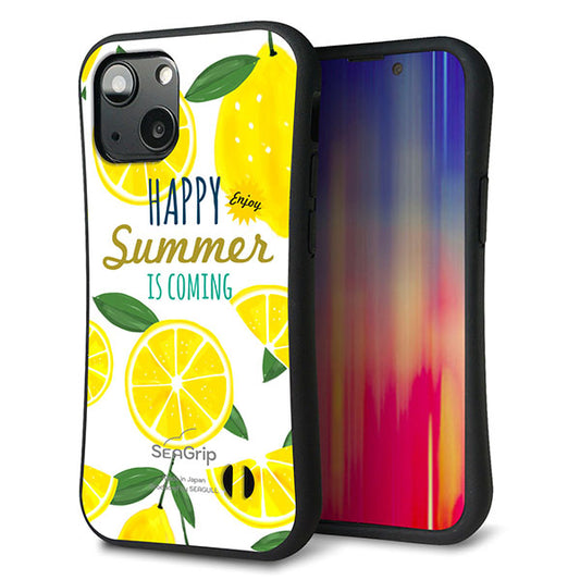 iPhone13 mini スマホケース 「SEA Grip」 グリップケース Sライン 【SC955 ハッピーサマー レモン】 UV印刷
