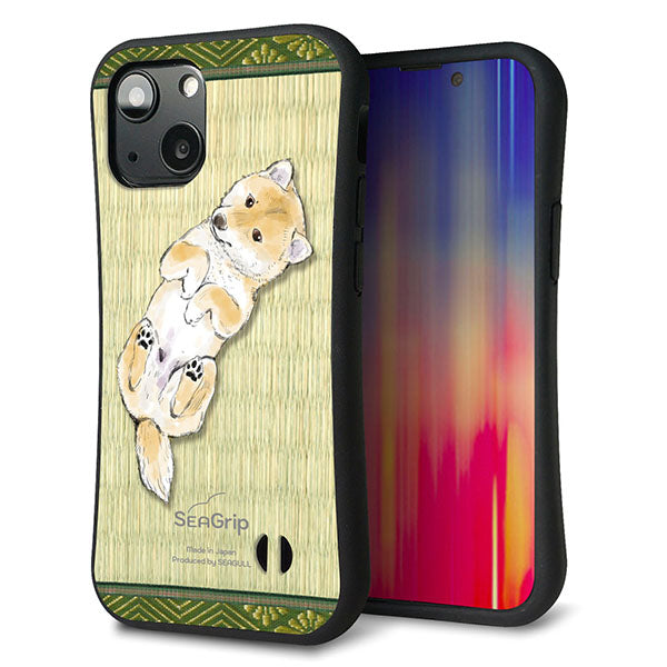 iPhone13 mini スマホケース 「SEA Grip」 グリップケース Sライン 【TA002 柴 畳】 UV印刷