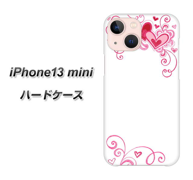 iPhone13 mini 高画質仕上げ 背面印刷 ハードケース【365 ハートフレーム】