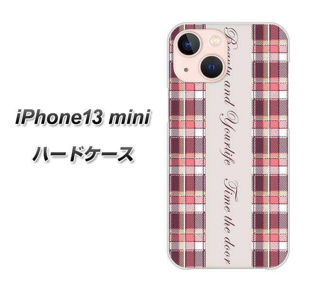 iPhone13 mini 高画質仕上げ 背面印刷 ハードケース【518 チェック柄besuty】