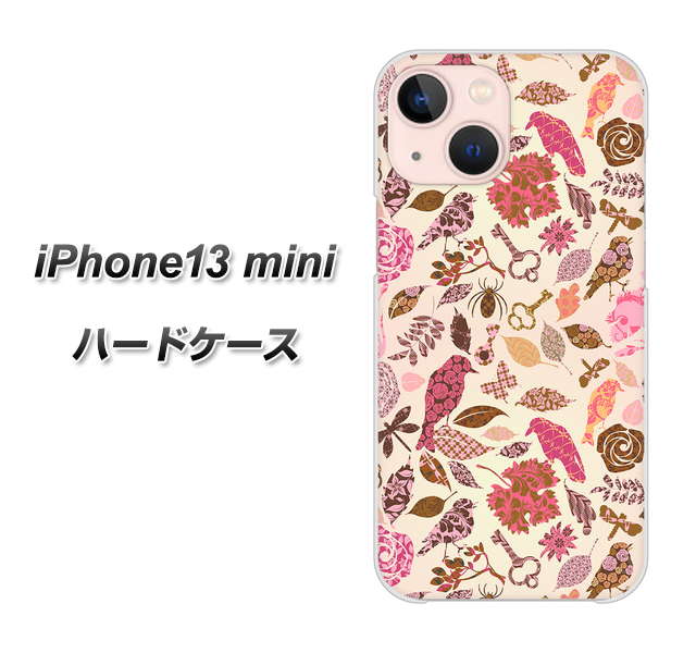 iPhone13 mini 高画質仕上げ 背面印刷 ハードケース【640 おしゃれな小鳥】