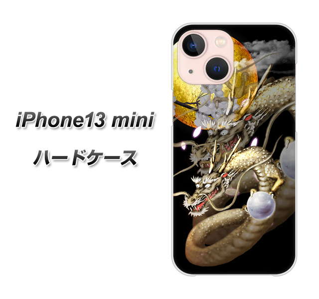 iPhone13 mini 高画質仕上げ 背面印刷 ハードケース【1003 月と龍】