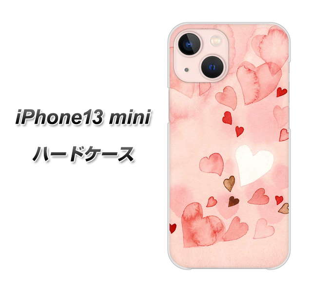 iPhone13 mini 高画質仕上げ 背面印刷 ハードケース【1125 ハートの和紙】