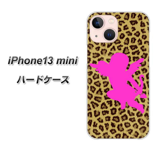 iPhone13 mini 高画質仕上げ 背面印刷 ハードケース【1245 ヒョウ柄エンジェル】