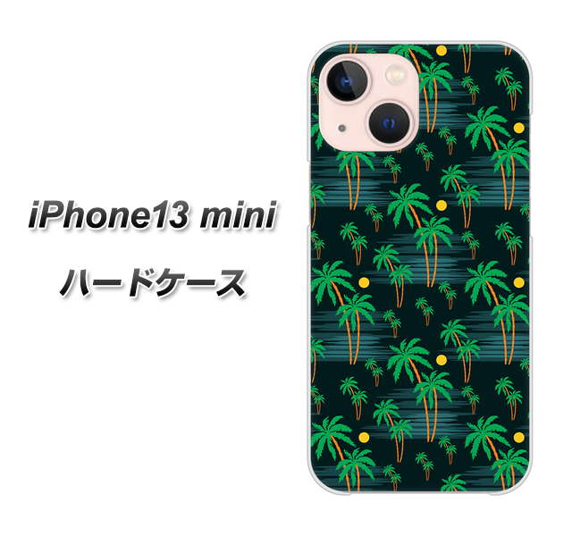 iPhone13 mini 高画質仕上げ 背面印刷 ハードケース【1315 月夜とヤシ】
