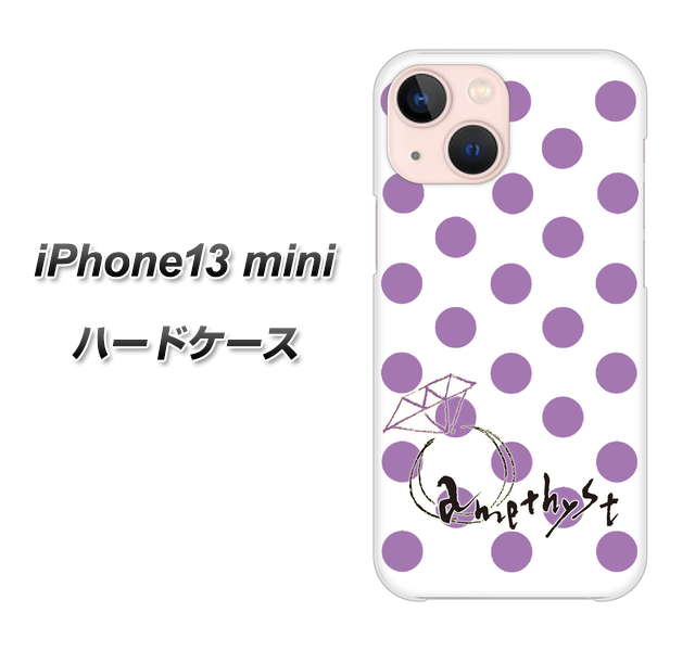 iPhone13 mini 高画質仕上げ 背面印刷 ハードケース【OE811 2月アメジスト】