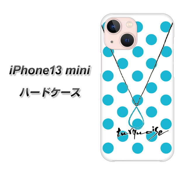 iPhone13 mini 高画質仕上げ 背面印刷 ハードケース【OE821 12月ターコイズ】