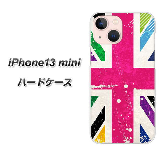 iPhone13 mini 高画質仕上げ 背面印刷 ハードケース【SC806 ユニオンジャック ピンクビンテージ】