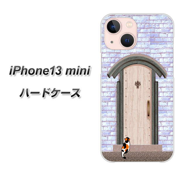 iPhone13 mini 高画質仕上げ 背面印刷 ハードケース【YA952 石ドア02 素材クリア】