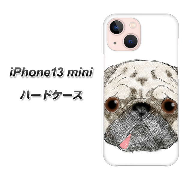 iPhone13 mini 高画質仕上げ 背面印刷 ハードケース【YD855 パグ01】