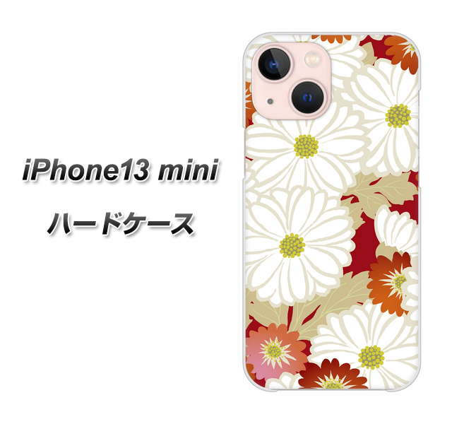 iPhone13 mini 高画質仕上げ 背面印刷 ハードケース【YJ322 和柄 菊】