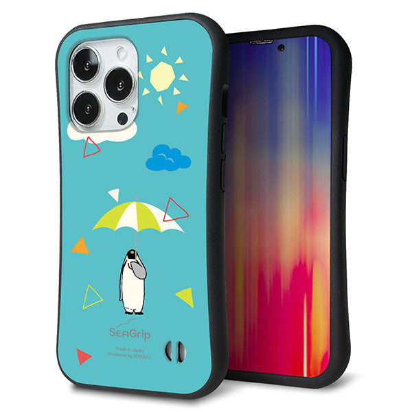 iPhone13 Pro スマホケース 「SEA Grip」 グリップケース Sライン 【FD815 アニマルサマー ペンギン】 UV印刷