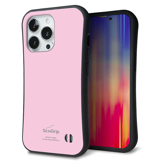 iPhone13 Pro スマホケース 「SEA Grip」 グリップケース Sライン 【KM903 パステルカラー(パステルローズピンク)】 UV印刷