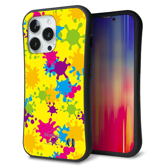 iPhone13 Pro スマホケース 「SEA Grip」 グリップケース Sライン 【MA879 ペイントイエロー】 UV印刷
