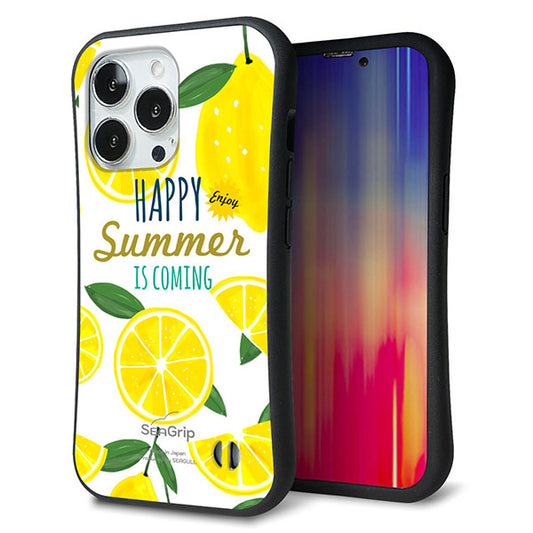 iPhone13 Pro スマホケース 「SEA Grip」 グリップケース Sライン 【SC955 ハッピーサマー レモン】 UV印刷