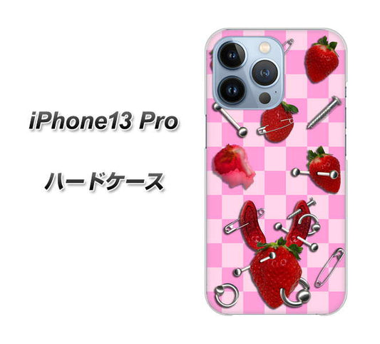 iPhone13 Pro 高画質仕上げ 背面印刷 ハードケース【AG832 苺パンク(ピンク)】