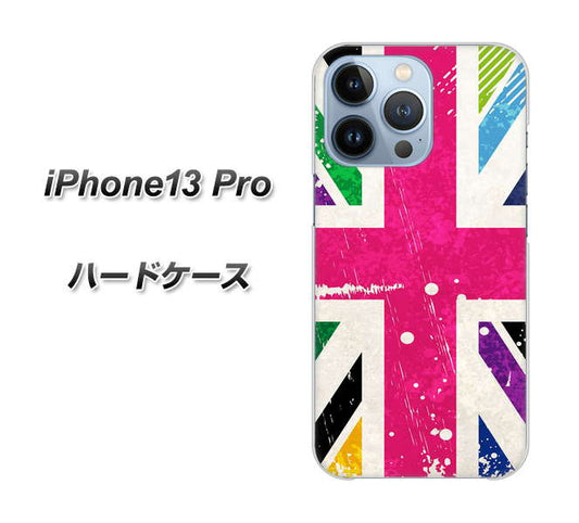 iPhone13 Pro 高画質仕上げ 背面印刷 ハードケース【SC806 ユニオンジャック ピンクビンテージ】