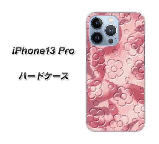 iPhone13 Pro 高画質仕上げ 背面印刷 ハードケース【SC846 フラワーヴェルニ花ピンク（ローズヴェルール）】