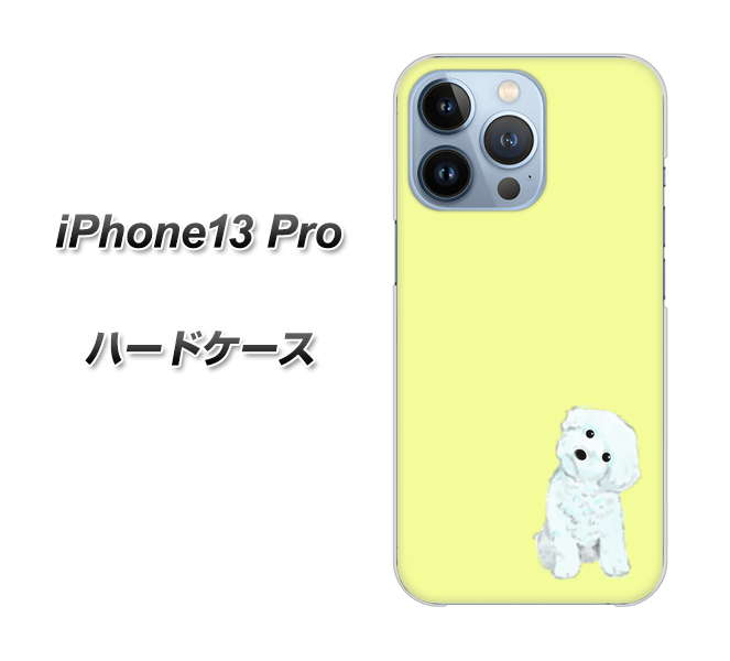 iPhone13 Pro 高画質仕上げ 背面印刷 ハードケース【YJ072 トイプードルホワイト(イエロー)】