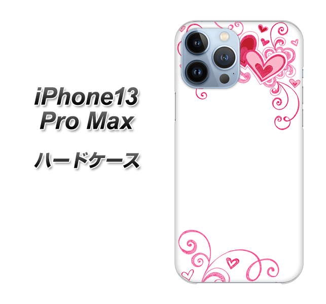 iPhone13 Pro Max 高画質仕上げ 背面印刷 ハードケース【365 ハートフレーム】