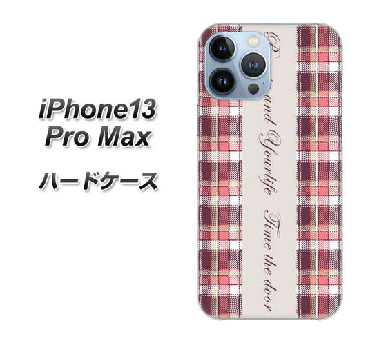 iPhone13 Pro Max 高画質仕上げ 背面印刷 ハードケース【518 チェック柄besuty】