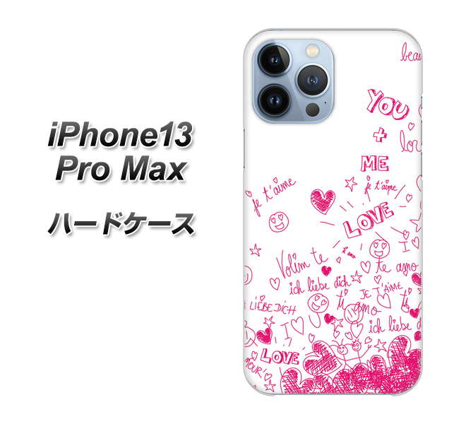 iPhone13 Pro Max 高画質仕上げ 背面印刷 ハードケース【631 恋の落書き】