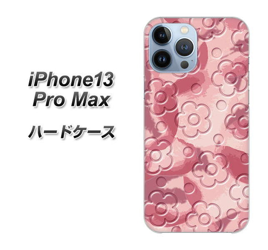 iPhone13 Pro Max 高画質仕上げ 背面印刷 ハードケース【SC846 フラワーヴェルニ花ピンク（ローズヴェルール）】