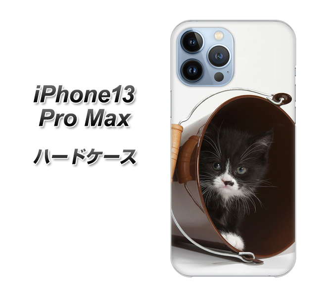 iPhone13 Pro Max 高画質仕上げ 背面印刷 ハードケース【VA800 ネコとバケツ】