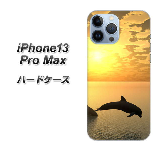 iPhone13 Pro Max 高画質仕上げ 背面印刷 ハードケース【VA845 夕暮れのドルフィン】