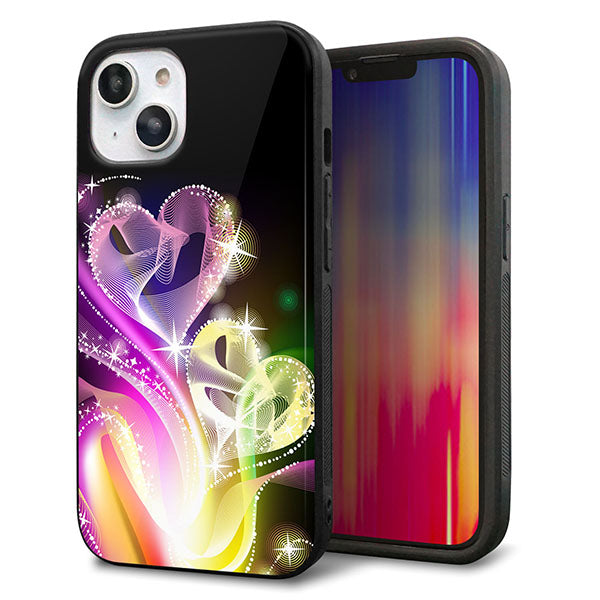 iPhone14 強化ガラス&TPUスマホケース ガラプリ【386 光の軌跡】